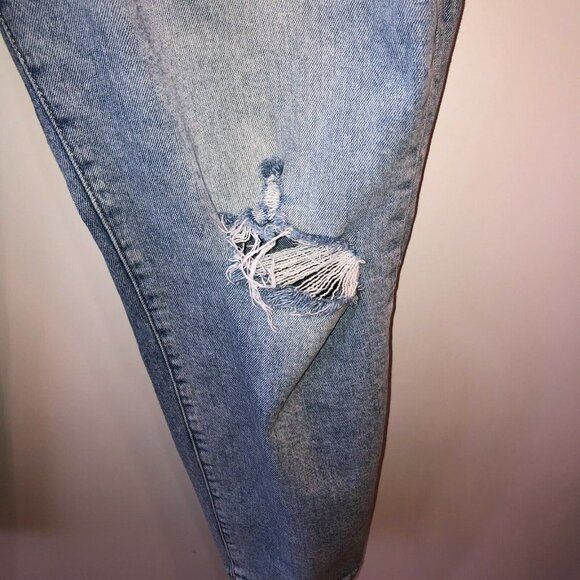 Old Navy Natalie Womens 32 OG Straight High Rise Distressed Denim Jeans - Picture 4 of 11